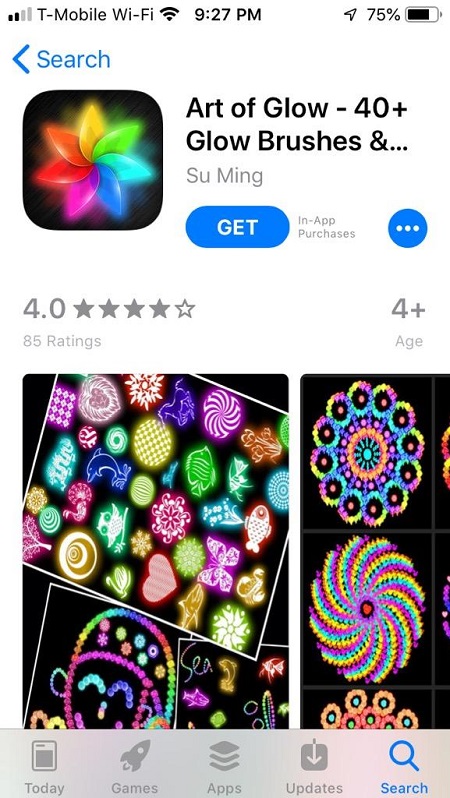Art of Glow iPhone app