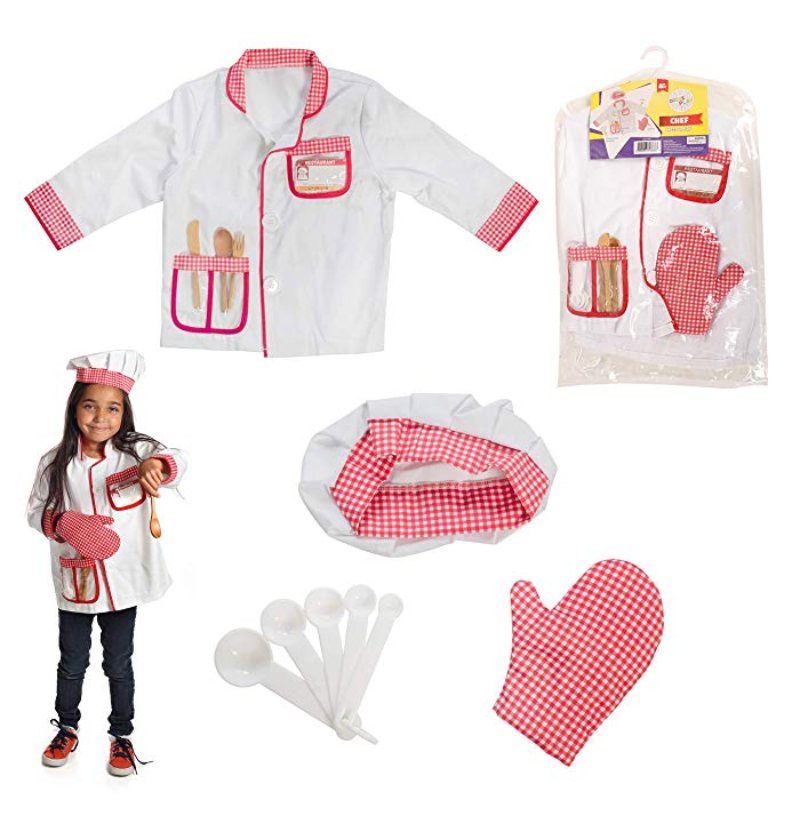 Chef Costume MaMiBabys Costume Role Play Kit Set Dress Up Gift Educational Toy For Halloween Activities Holidays Christmas