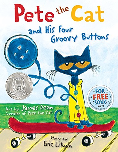 Preschooler books Pete the Cat and His Four Groovy Buttons