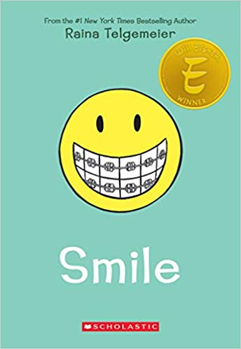 Middle School Books Smile by Raina Telgemeier