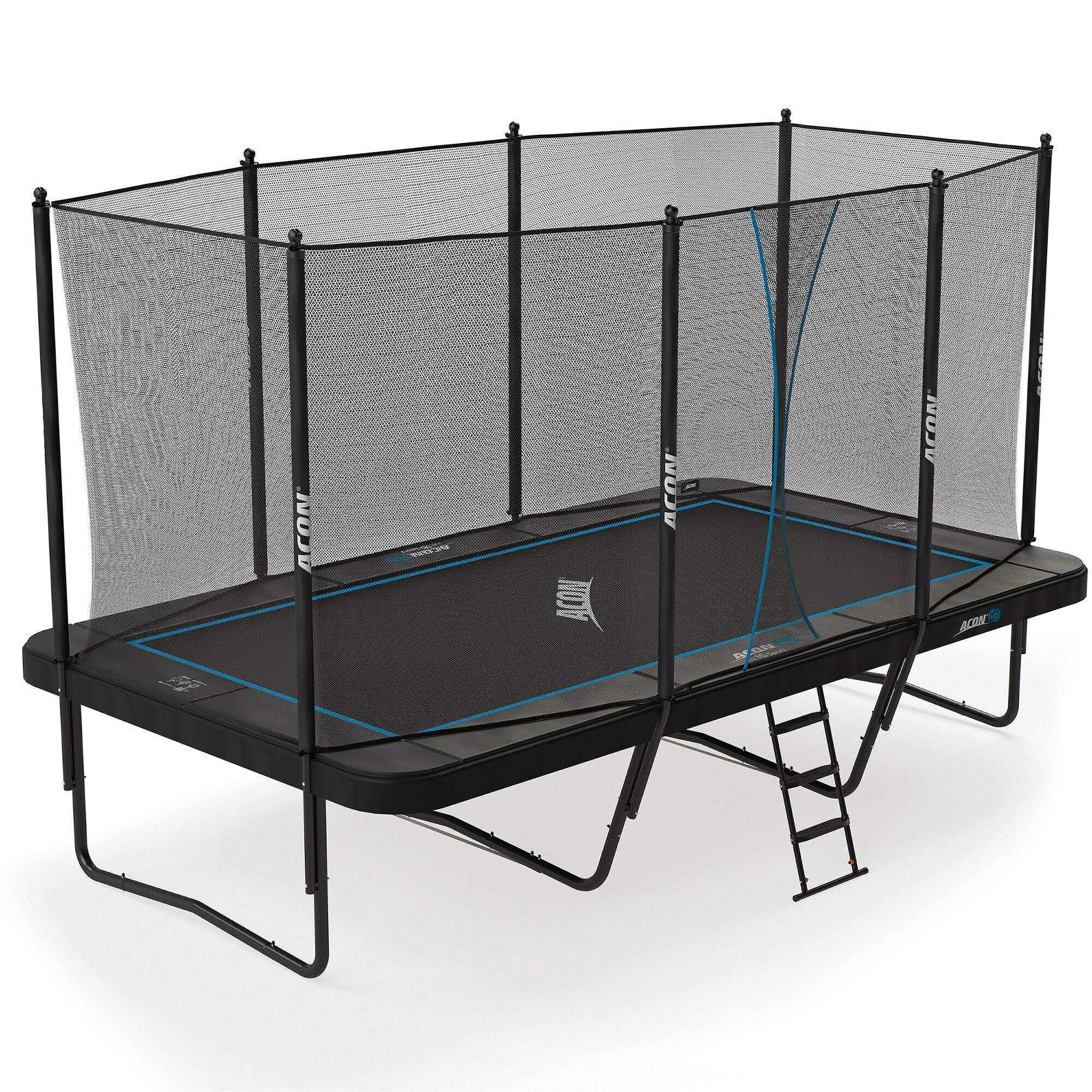 air 164 rectangular trampoline with safety enclosure