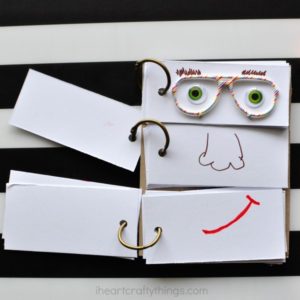 diy funny face flip book