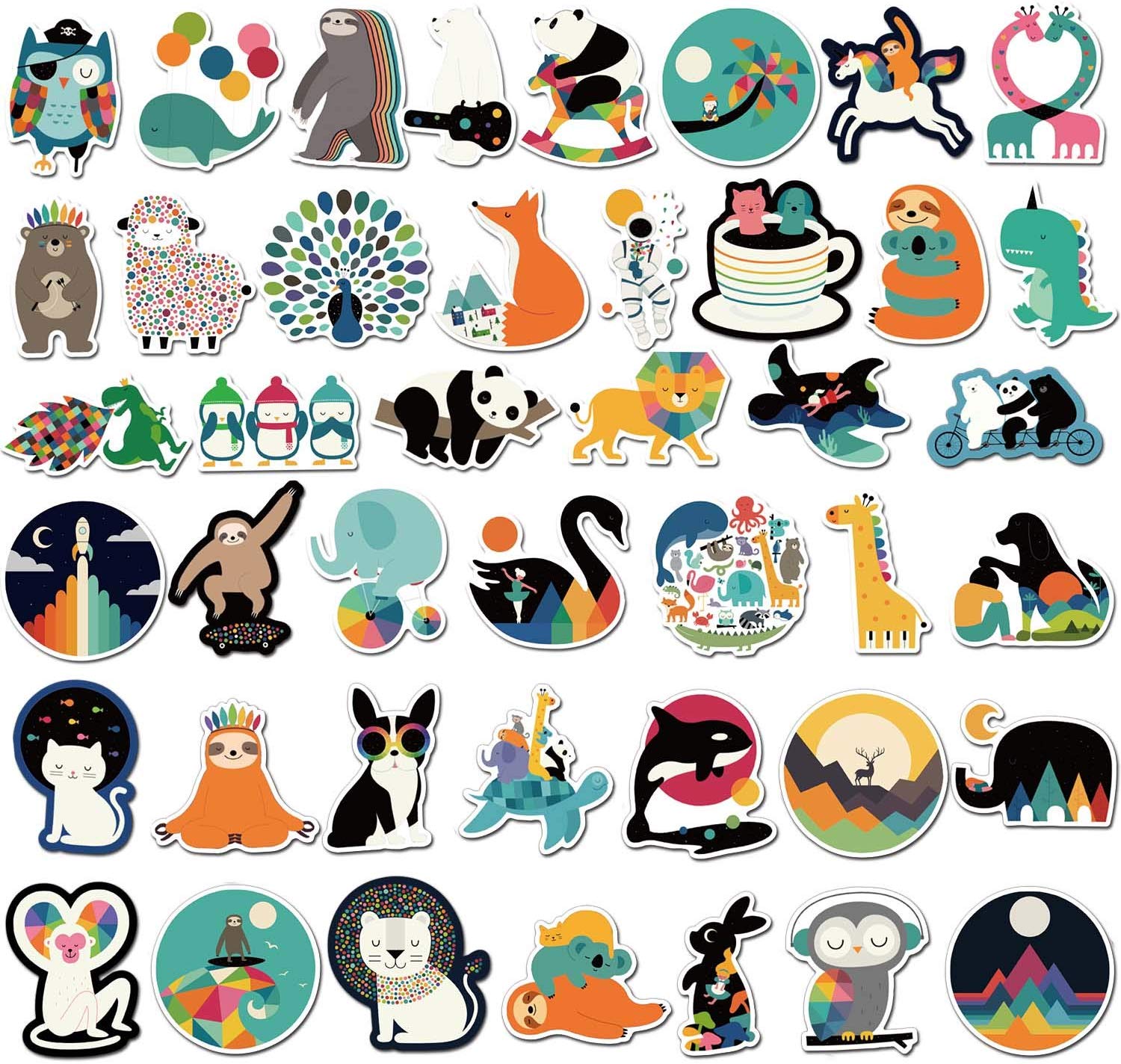 This sticker collection includes 100 trendy animal vinyl stickers to person...