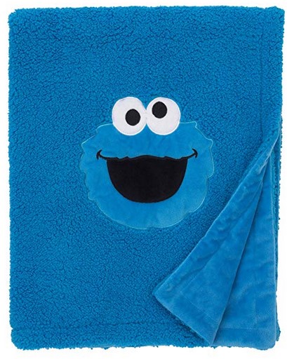 Sesame Street Blue Soft Plush Sherpa