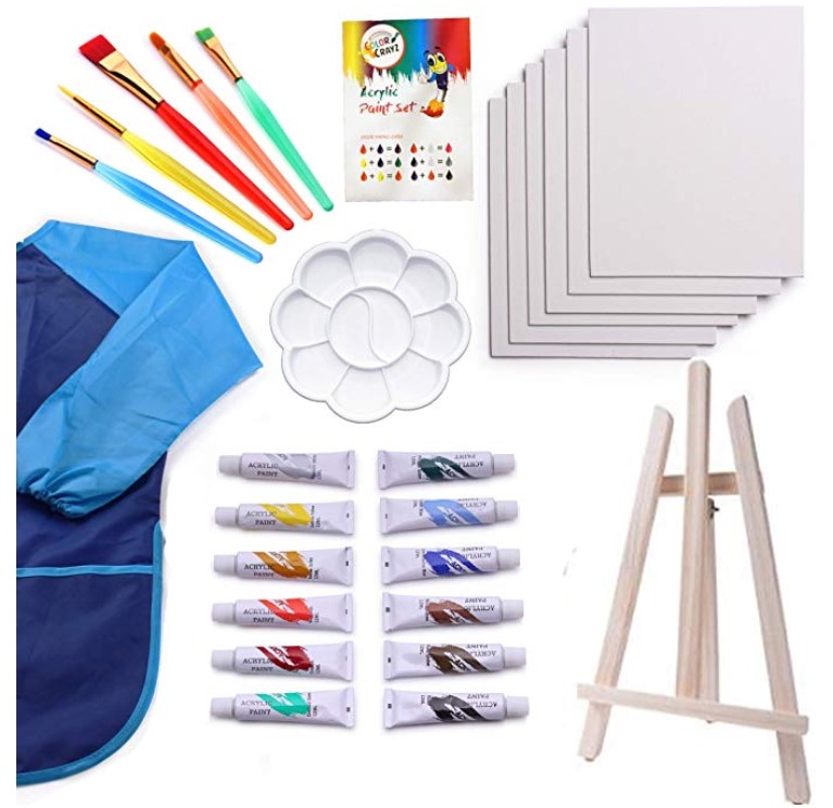 10 year old girls gifts 27-PIECE ACRYLIC PAINT ART SET