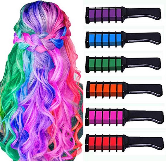 10 year old girls gifts HAIR CHALK COMB - TEMPORARY BRIGHT HAIR DYE