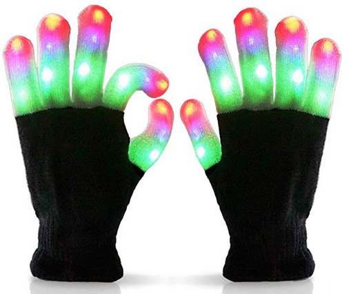 11 year old girls gifts LED Colorful Flashing Finger Lighting Gloves