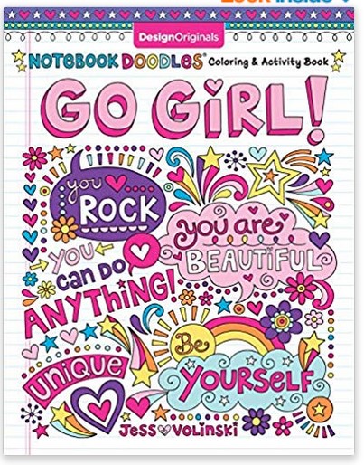 12 year old girls gifts Notebook Doodles Go Girl!: Coloring & Activity Book