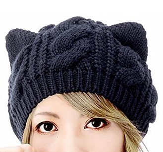 13 year old girls gifts Amberetech Woollike Knitted CAT Kitty Ears