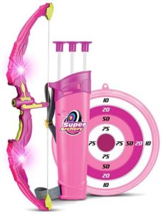 7 year old girls gifts Light Up Archery Bow and Arrow Toy Set