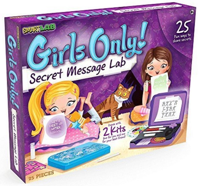 9 year old girls gifts Girls Only! Secret Message Lab Kit