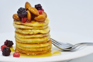 pancake with nuts fruit