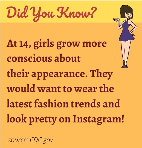 14 year old girls fact