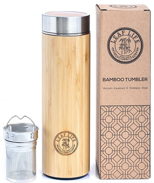 17 year old girls gifts Bamboo Tumbler with Tea Infuser & Strainer