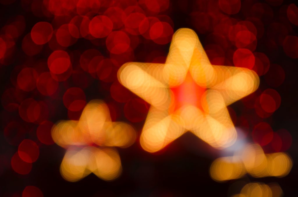 orange star bokeh light 1556654