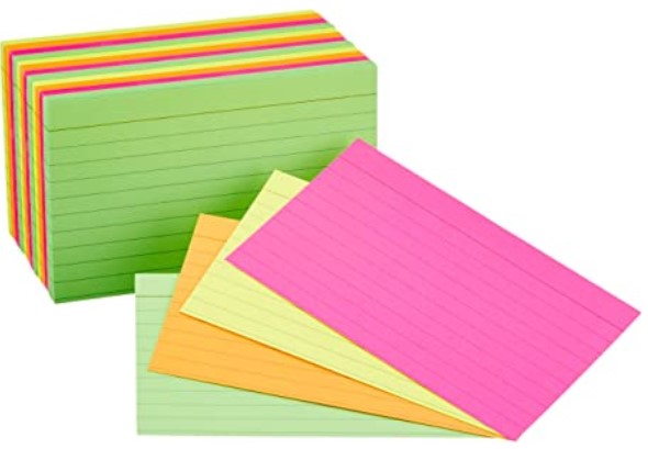 homeschool neon flash cards