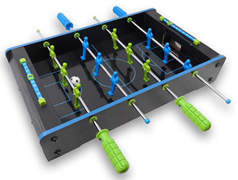 Real Wood Toys Neon Table Top Foosball for Kids and Adults