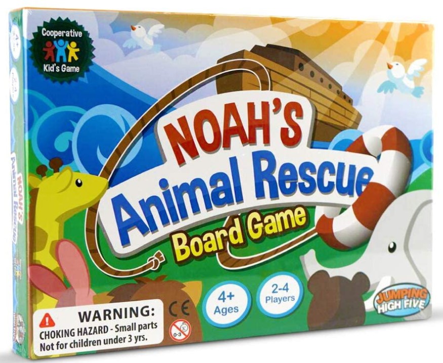 Learning Board Game Jumping High Five Noah's Animal Rescue!