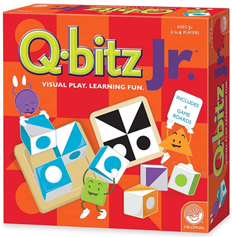 Learning Board Game MindWare QBITZ Q-bitz Junior Board Game