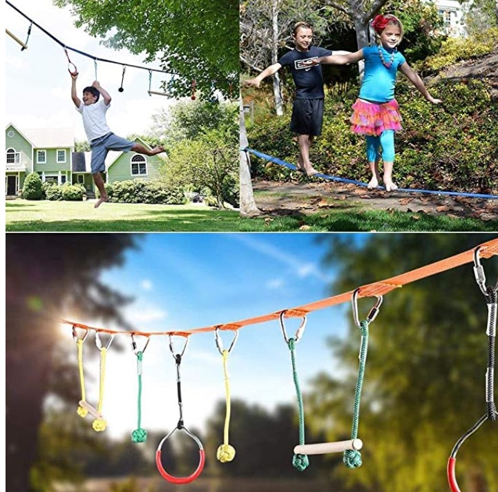 FQMAO Slackline Set Ninja Training Set