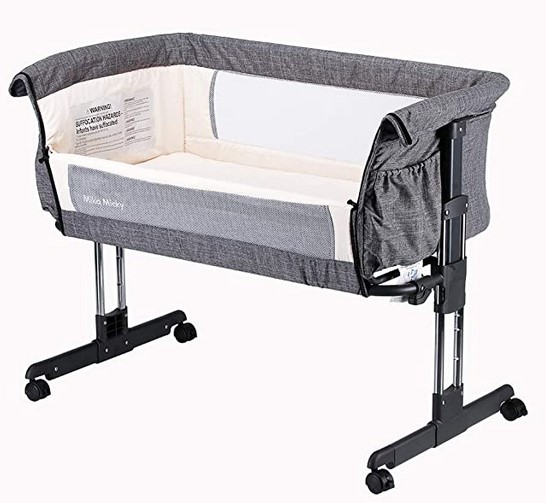 Mika Micky Bedside Sleeper Easy Folding Portable Crib