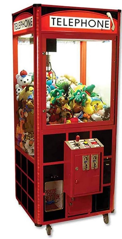 Indoor Arcade Games Coastal Amusements Telephone Toy Plush Crane 30" Claw Machine