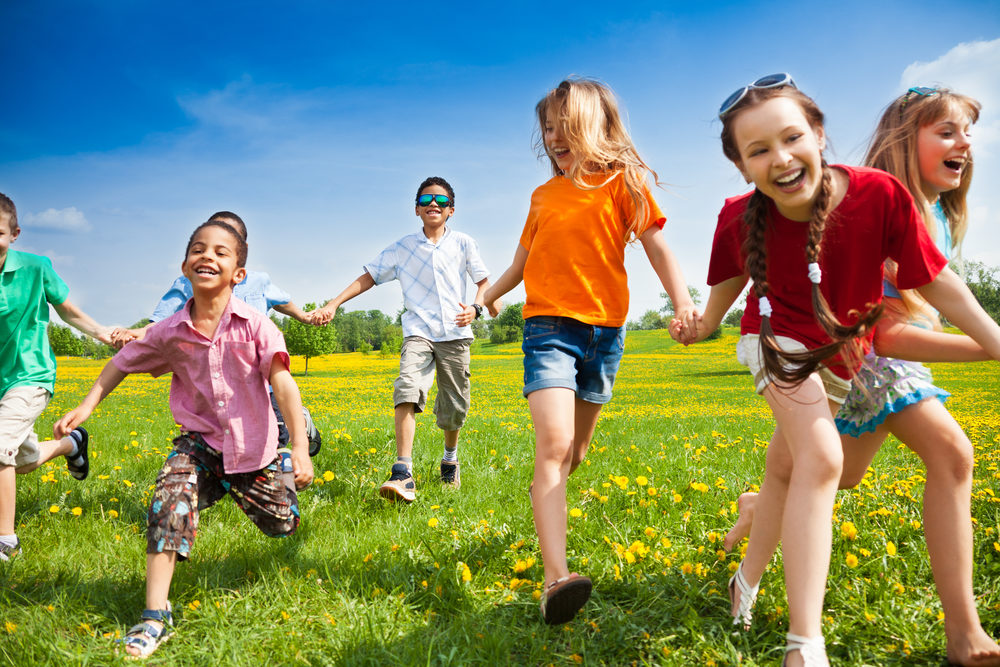 kids playing outdoors sports