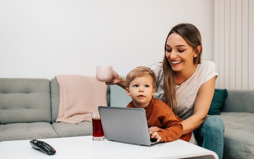 laptops for kids - parent with child on laptop