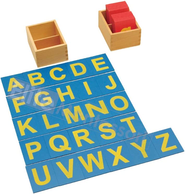 Elite Montessori Lower and Capital Case Sandpaper Letters with Boxes