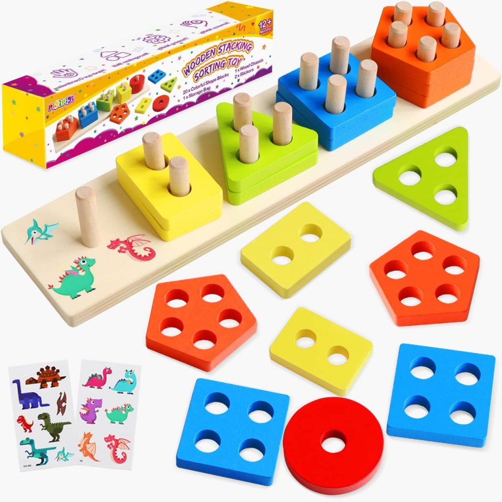 Pigipigi Wooden Block Sorting Stacking Set