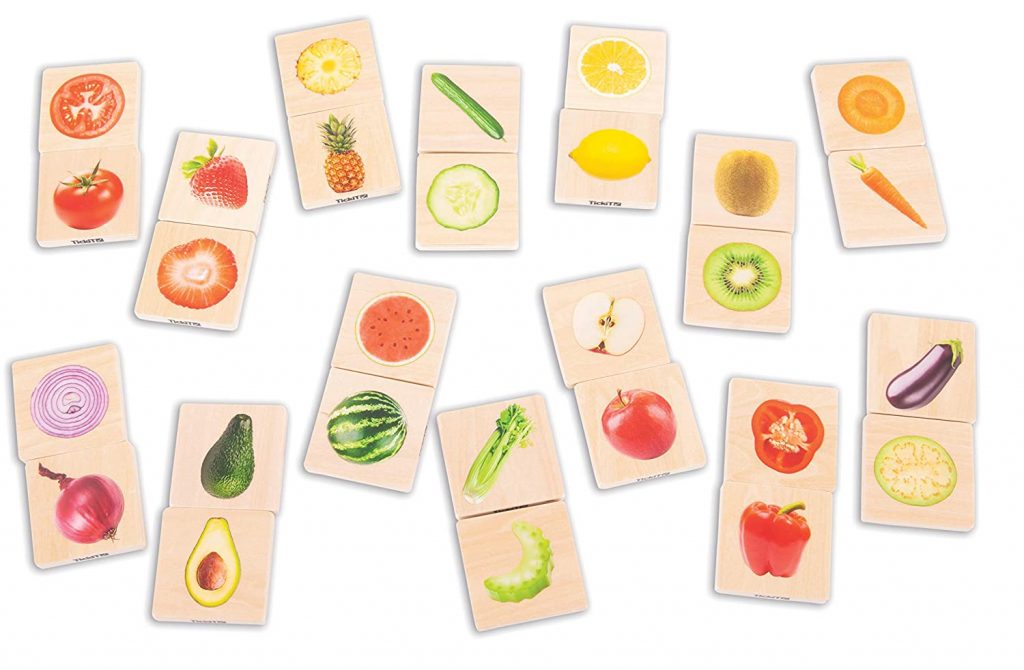 TickiT Wooden Fruit & Vegetable Match